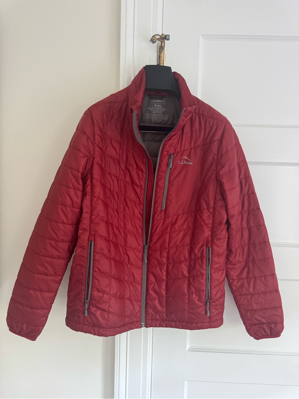 L.L. Bean Men's Crimson Quilted Puffer Jacket